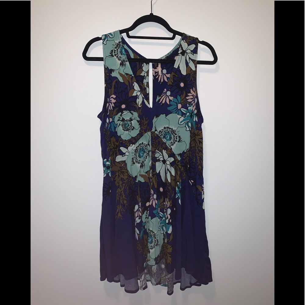 Free People Blue Flower Dress Small
